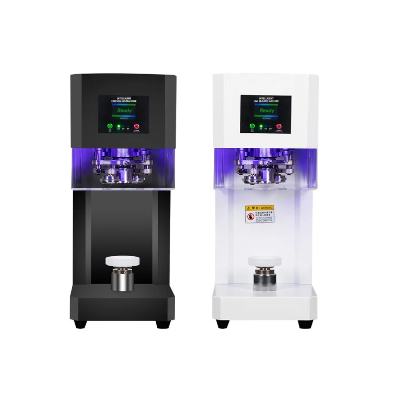 Tabletop Commercial Automatic Tin Can Sealing Machine Soda Sealer 55mm Aluminum Beer Bottles Seamer For Bubble Tea Equipment