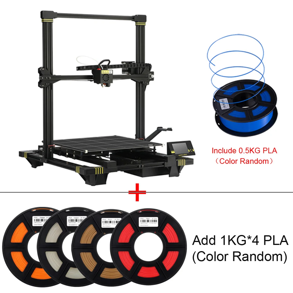 Chiron Add 4kg ANYCUBIC Chiron 3d принтер с зажимами огромный объем сборки автоматическое выравнивание PLA нити FDM 3d принтер impressora 3d - Цвет: Chiron Add 4kg