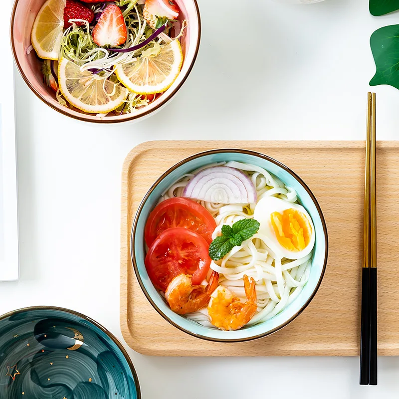 Керамическая миска поднос для фруктового салата серия звезд милая лапши в