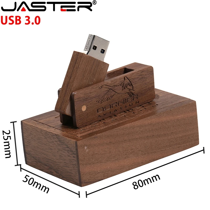JASTER USB 3,0 Натуральные Деревянные USB+ упаковочная коробка USB флеш-накопитель деревянная Флешка 4G 8GB 16GB 32GB u диск фотографии свадебные подарки