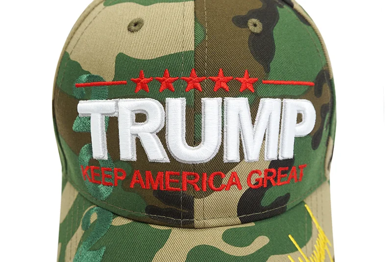 Высококачественная камуфляжная бейсбольная кепка Дональда Трампа, отличная бейсболка с 3D вышивкой, камуфляжная кепка Трампа