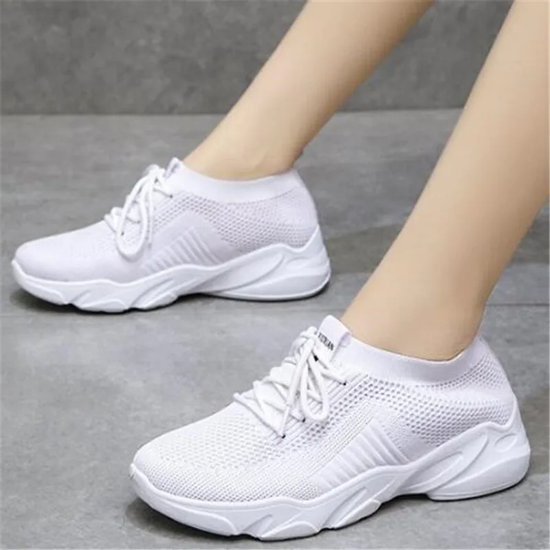 

Large size mesh women's shoes 2021 new fashion sports platform sneakers womens comfortable casual shoes women running loafers