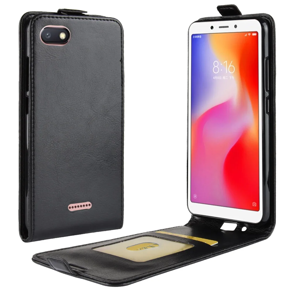 Для redmi 6a чехол оригинальный кожаный защитный Funda для xiaomi флип-чехлы - купить по
