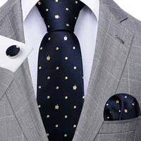 fashion gold apple men tie set silk jacquard necktie wedding business handkerchief cufflinks tie barry wang designer fa 5337