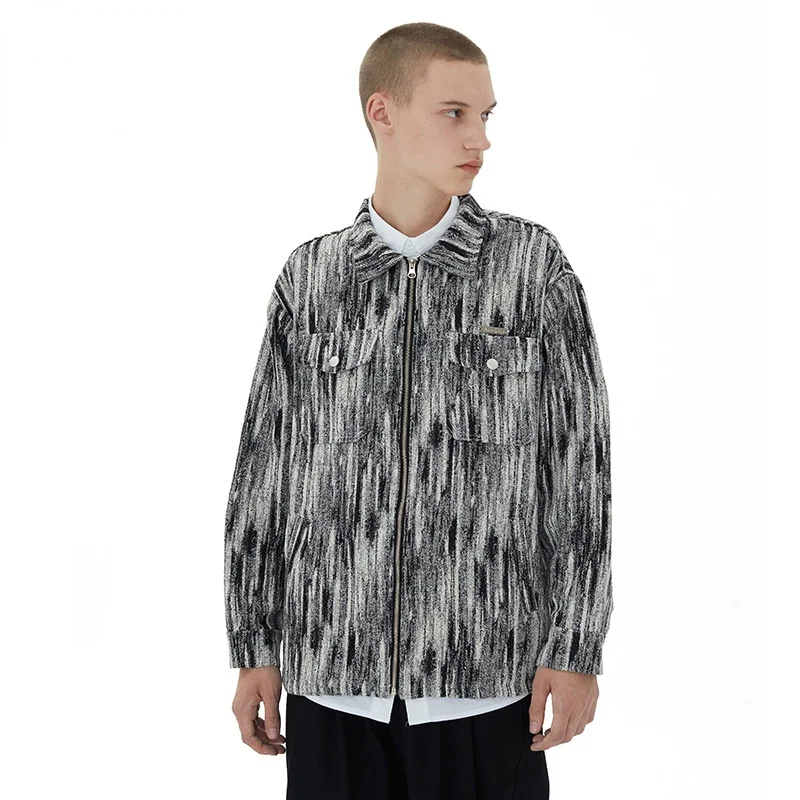 

Autumn Fashion Jacket Men's Loose Casual Frock Jacket Shirt.