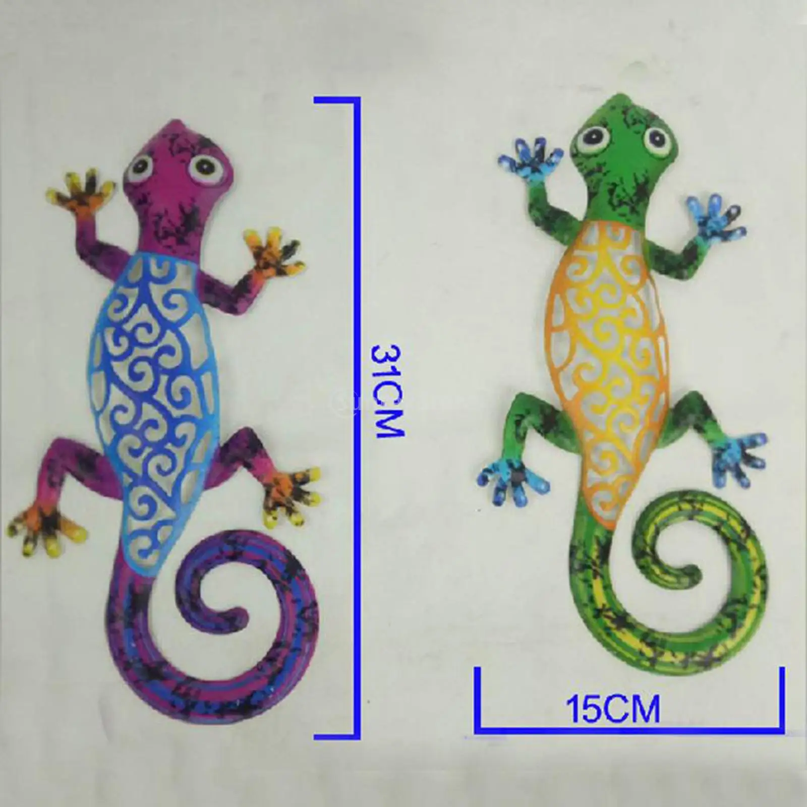 Железные художественные украшения Gecko наружная металлическая ящерица
