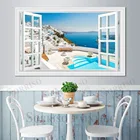 3d-пейзаж в средиземноморском Эгейском море и Венеции, настенная живопись, Декор для дома, гостиной, холщовые постеры, картины, печать
