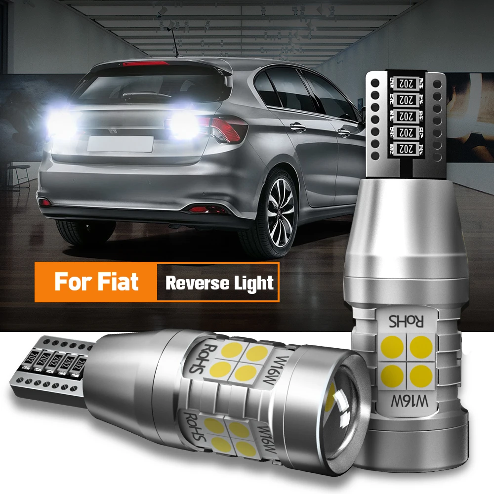 

2pcs LED Reverse Light Blub Backup Lamp W16W T15 921 Canbus For Fiat 500 500C 500L Ducato Panda Punto Tipo 2015 2016