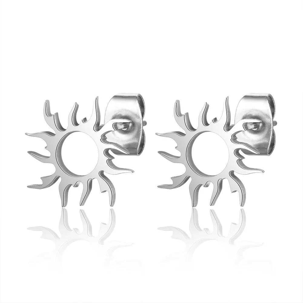 316L Stainless Steel Sun Star Meteor Stud Earring for Women - Perfect Gift for Parties - Elegant Jewelry Ear Studs image 2