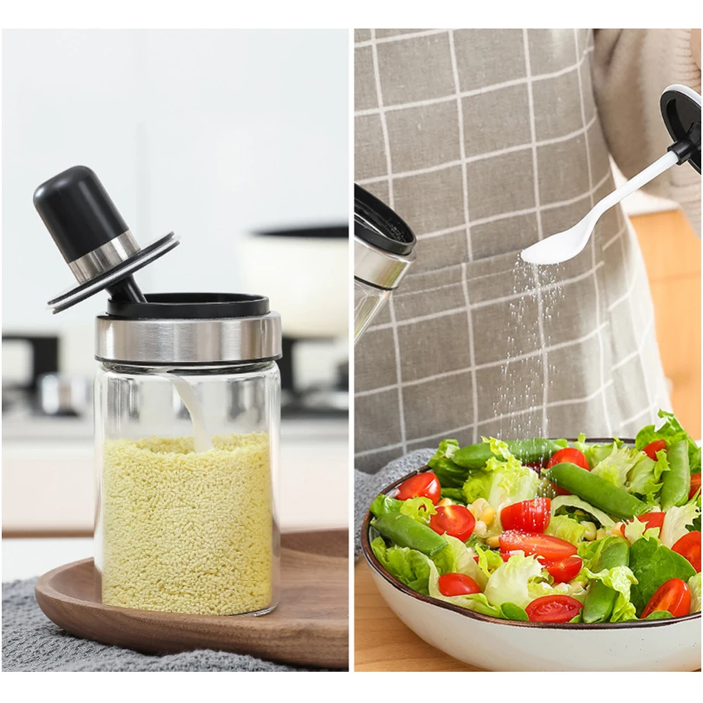 Стеклянная бутылка для приправ контейнер соли сахарница банка сахара с