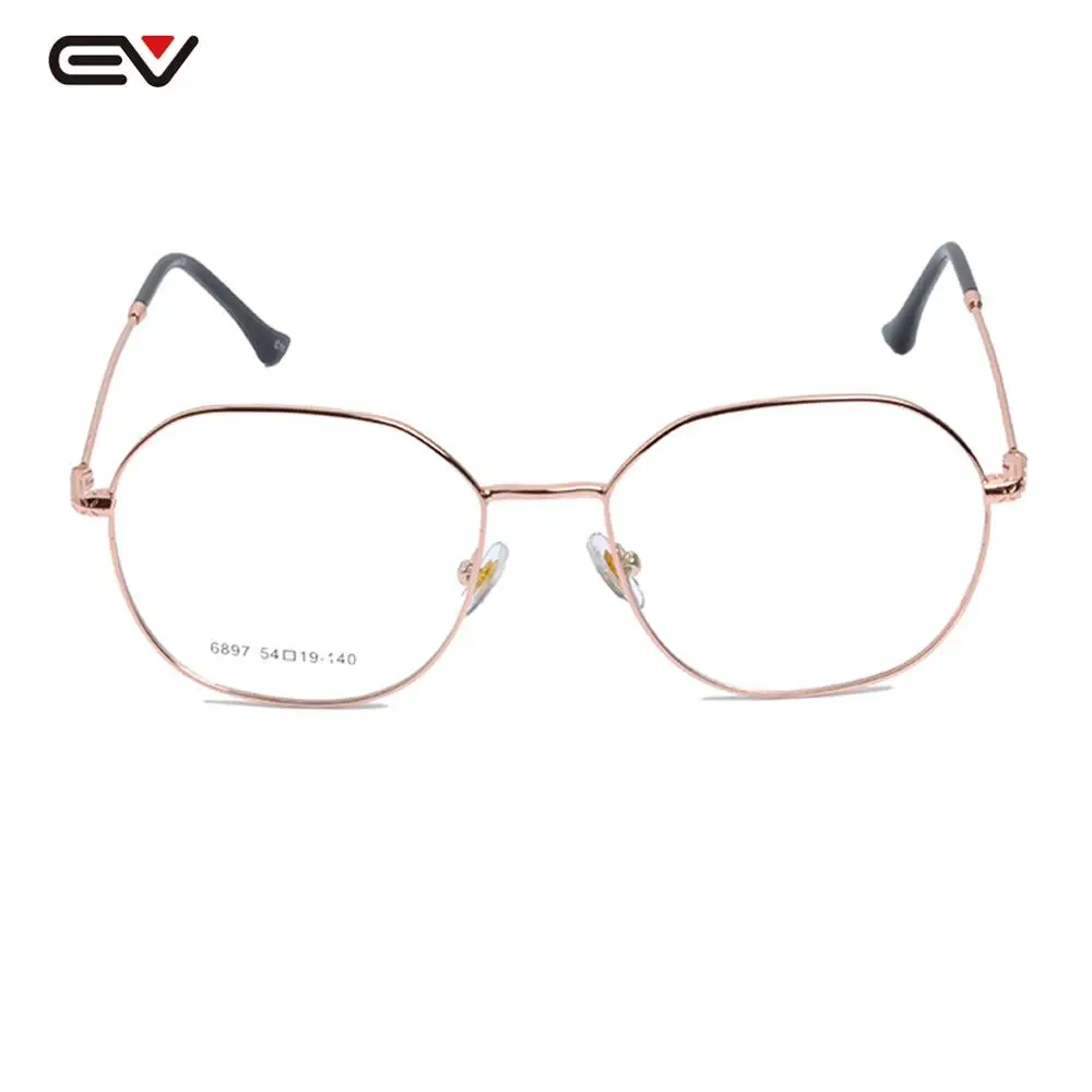 Женская оправа Геометрическая без рецепта прозрачная 54 мм золотой неровный с