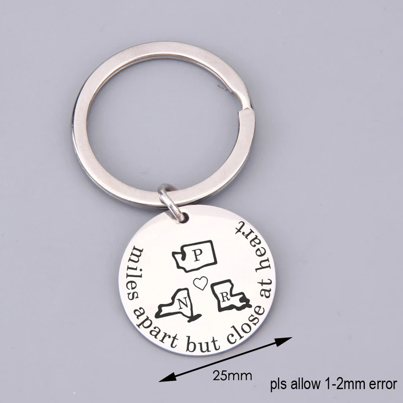 2019 Новый запоминающийся брелок с надписями на милях но близко к сердцу шикарный