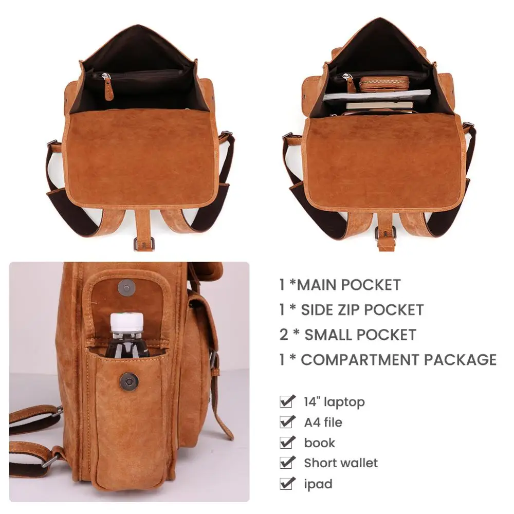 JOGUJOS роскошный кожаный мужской рюкзак из натуральной кожи повседневный модный