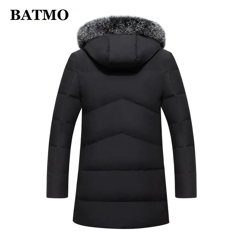 BATMO 2019 new arrival winter 90% white duck down hooded jackets men fox fur collar 150 | Мужская одежда