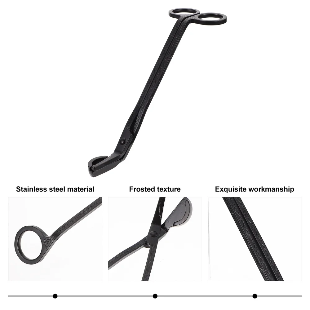 

3 Pcs Stainless Steel Wick Clippers Wick Trimmers Candle Snuffers (Black)