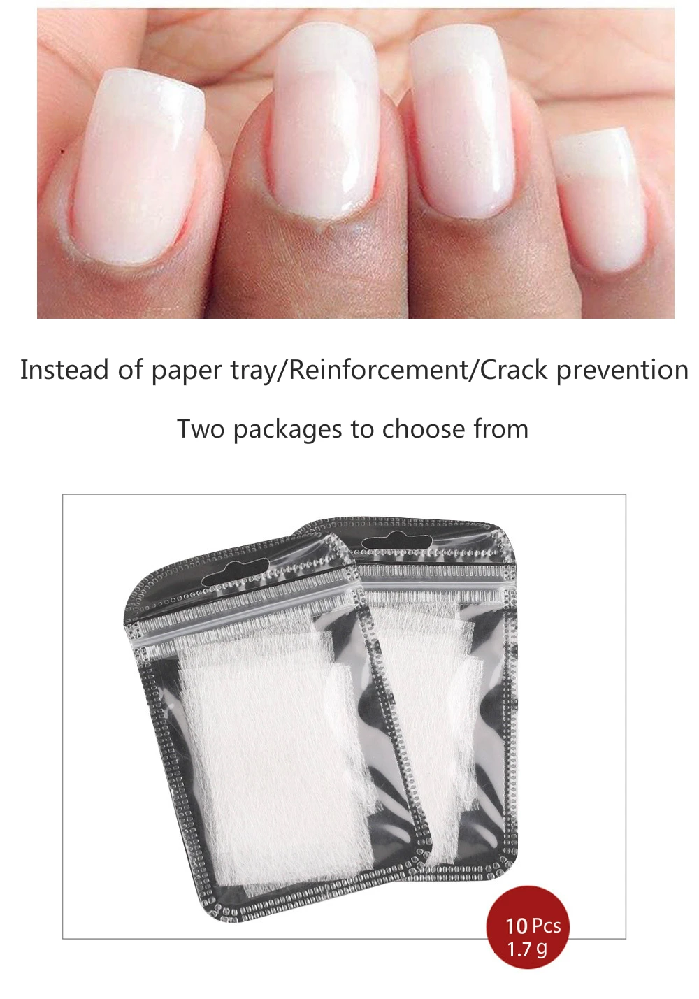 Шелковое стекловолокно STYTON 10/20 шт. для наращивания ногтей форма из нетканого