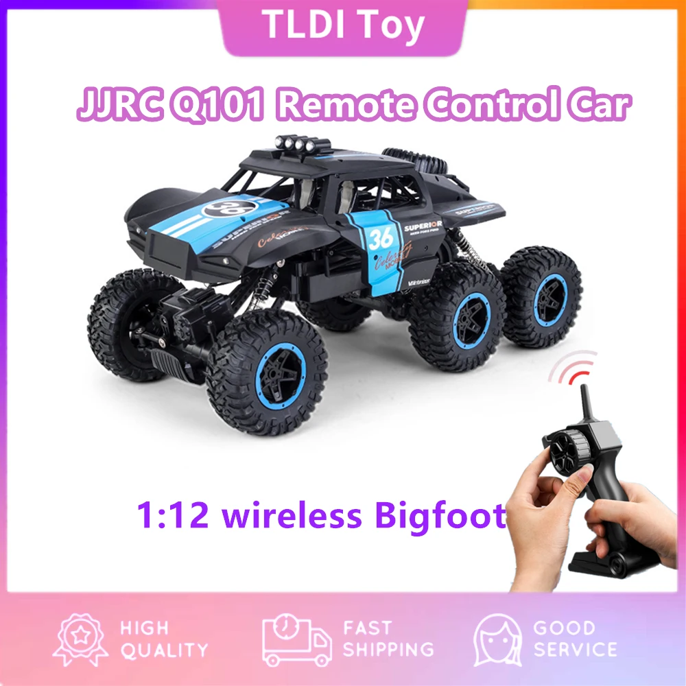

Adults Kids JJRC Q101 Six-Wheel Drive Climbing Remote Control Car 1:10 Wireless Bigfoot Children Outdoor Toy Off-Road Vehicle