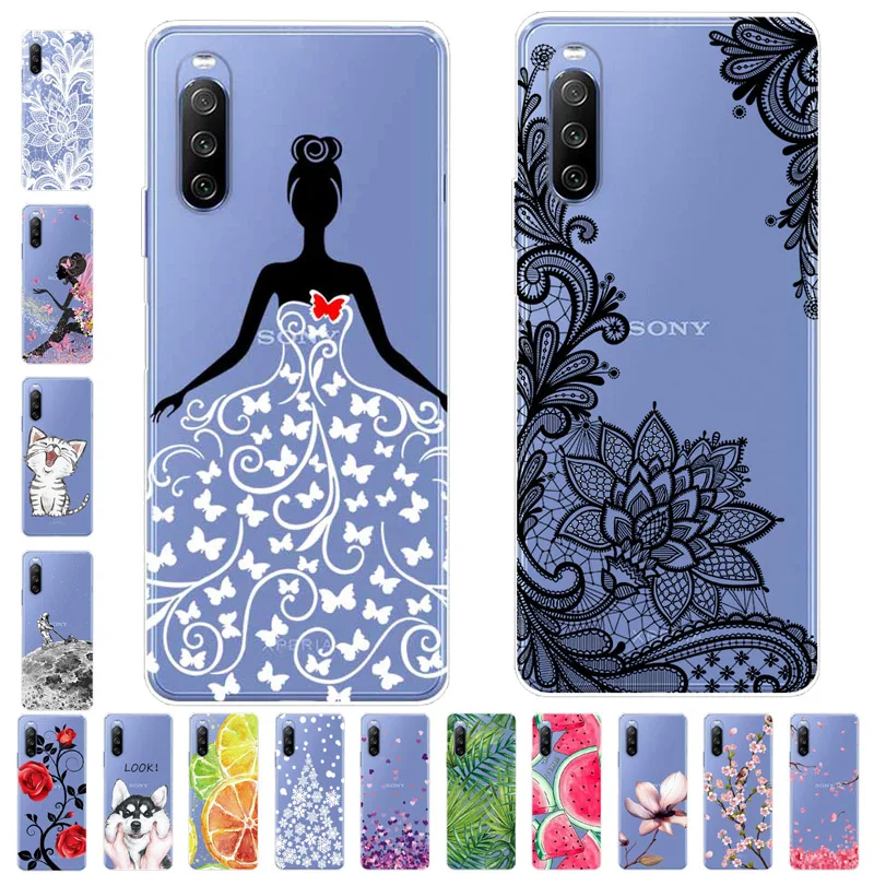 Чехол для Sony Xperia 10 III ТПУ силиконовый мягкий мультяшный Прозрачный чехол 1 5 Ace II