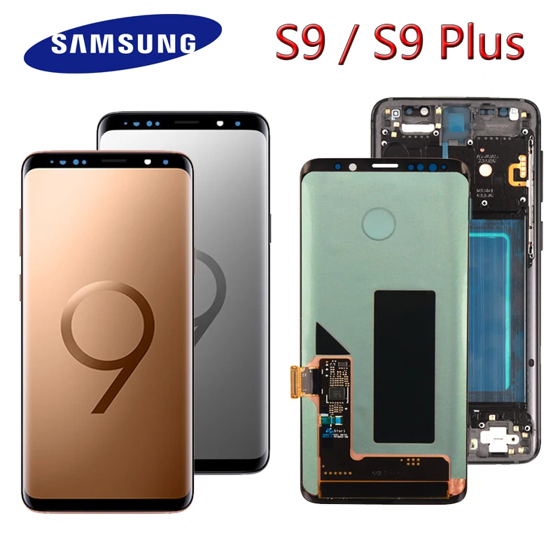 100% Оригинальный супер AMOLED дисплей для SAMSUNG Galaxy S9 ЖК сенсорный экран дигитайзер Plus