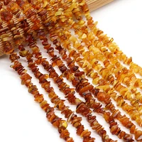 40cm new natural irregular yellow amber red ambers stone beads for women bracelet necklace jewelry accessories size 3x5 4x6mm