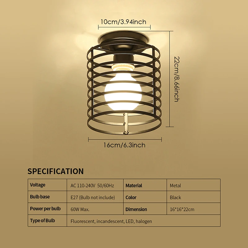

Striped cylindrical Ceiling Chandelier Wrought iron Ceiling Lamp Lampshade for Decoration,for Kitchen Hallway Bathroom Lighting