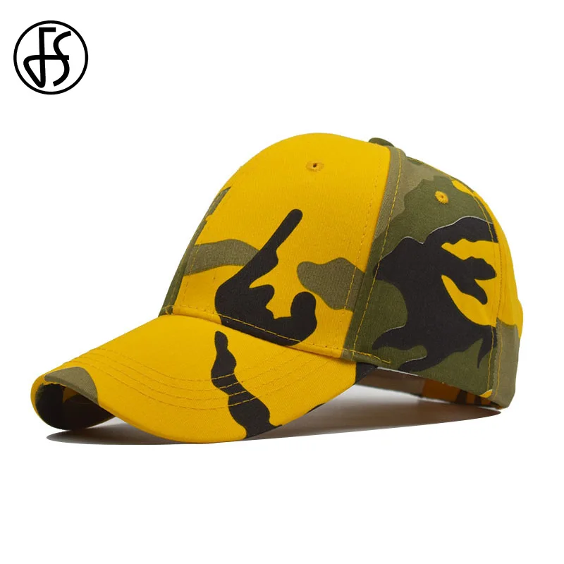 FS 2022 стильная камуфляжная бейсболка s для мужчин и женщин Мужская Желтая зеленая