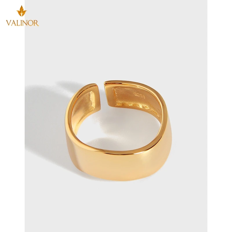 

Кольцо в индивидуальном стиле Новый геометрический принт Открытое кольцо для женщин 925 пробы серебро