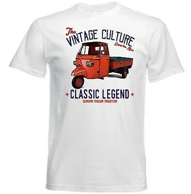 

VINTAGE ITALIAN CAR APE PIAGGIO C 1956 - NEW COTTON T-SHIRT