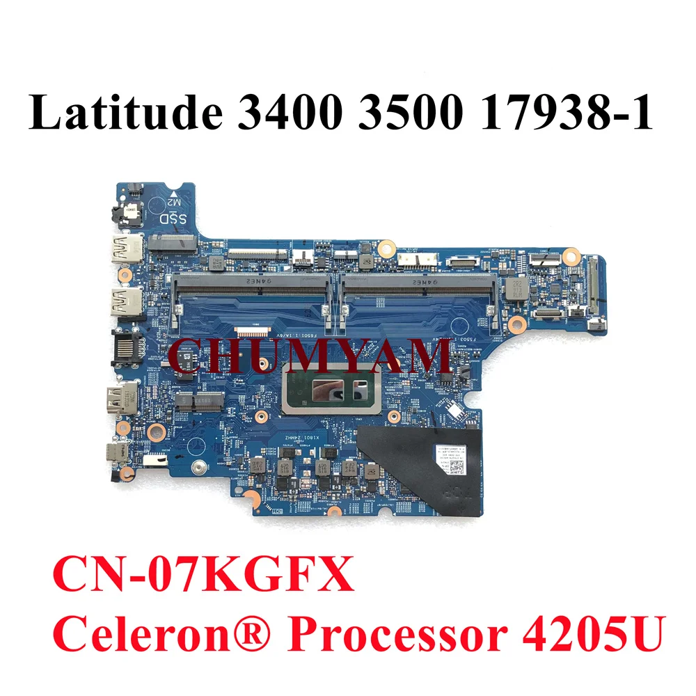 Новая материнская плата 17938-1 Вт/4205U для ноутбука dell Latitude Series 14 3400 15 дюймов 3500