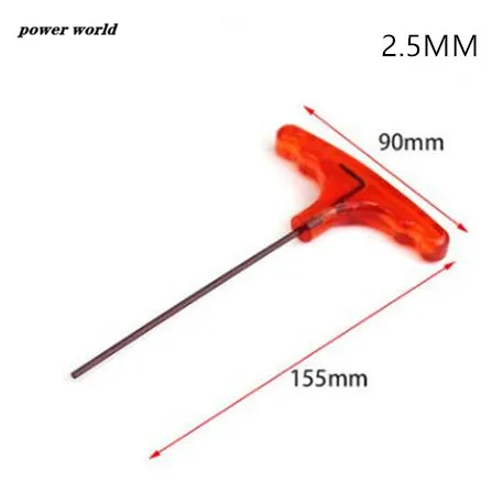 2.5mm 1 шт. 2-10 мм S2 хром-ванадиевая сталь внутренние шестигранные ключи T ручка шестигранный ключ гаечный ключ ручной инструмент - Цвет: 2.5mm
