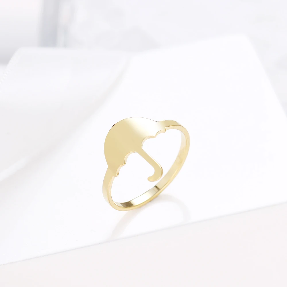 Женское кольцо с зонтиком CACANA из нержавеющей стали для подарка на день рождения