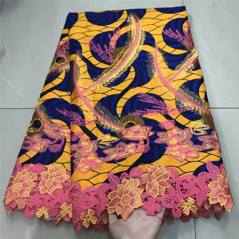 2020 Новое поступление Африканский гипюровый шнур восковая кружевная ткань