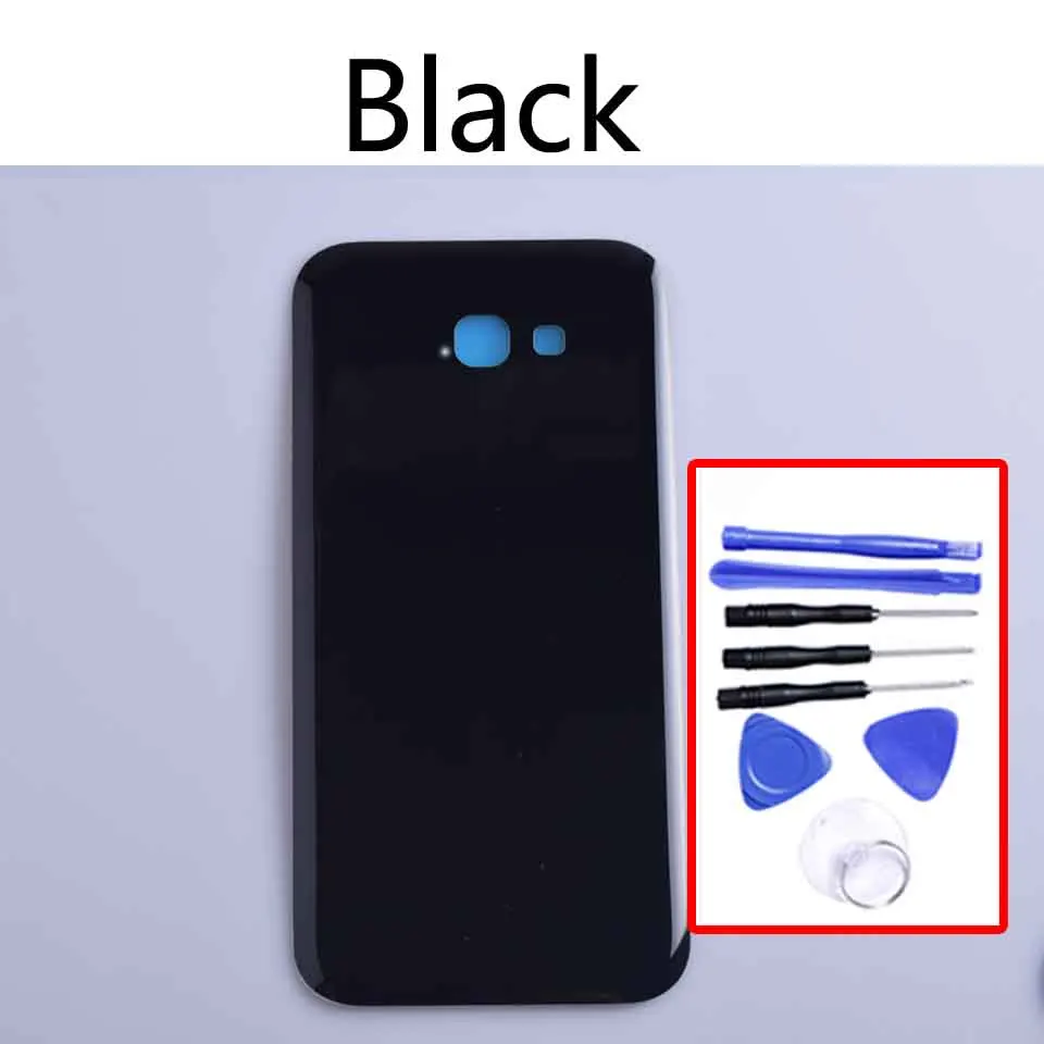 Black -With tool A720 для Samsung Galaxy A7 A720 A720F SM-A720F Корпус Крышка батарейного отсека задняя крышка задняя дверь Шасси Корпус Замена - Цвет: Black -With tool