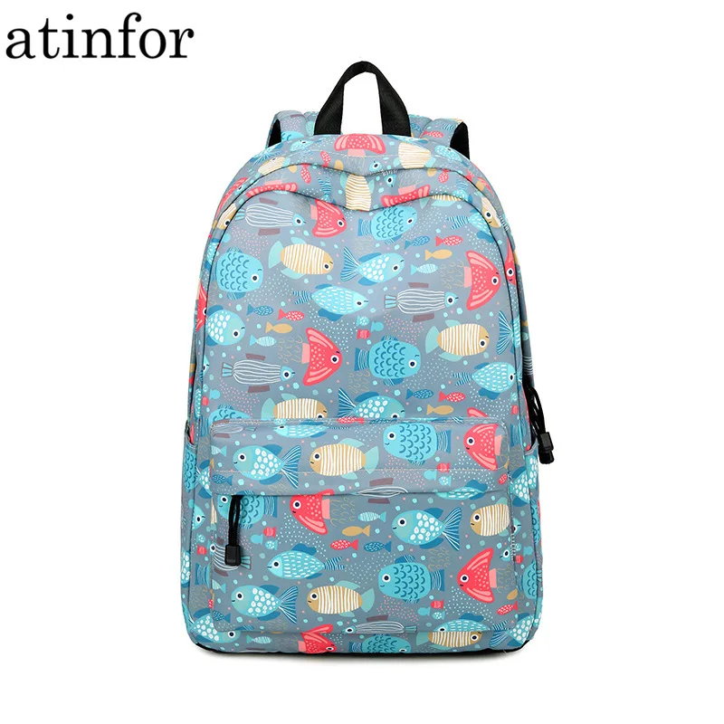 Женский водонепроницаемый рюкзак для ноутбука 15 6 дюйма с принтом