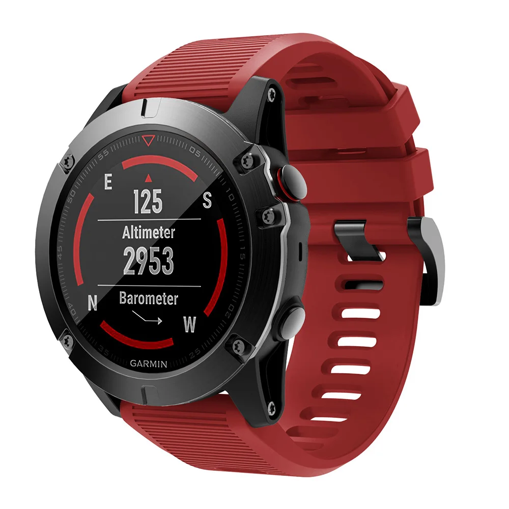 26 мм силиконовый ремешок для часов Garmin Fenix 5X Plius 6X Pro Quick Release Easy Fit 3 HR|Ремешки часов| |