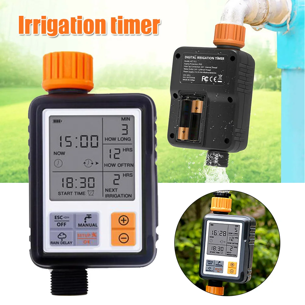 

Hot selling 3 Inch Digital Irrigation Timer Large Screen Water Irrigation Timer IPX5 for Garden Lawn Hose Faucet YE