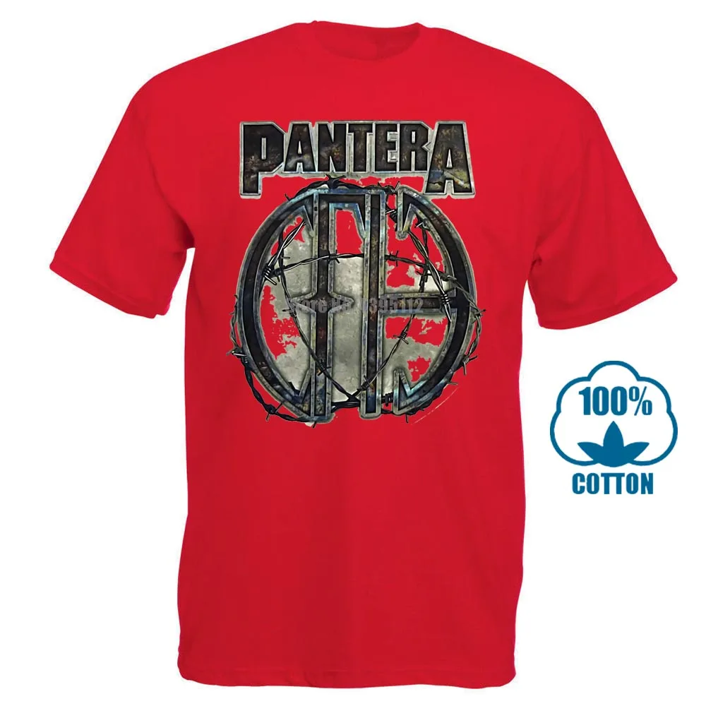 Красный Pantera 81 белая футболка s m l Xl Xxl металлическая рок-группа Официальная футболка Новинка - Цвет: Красный