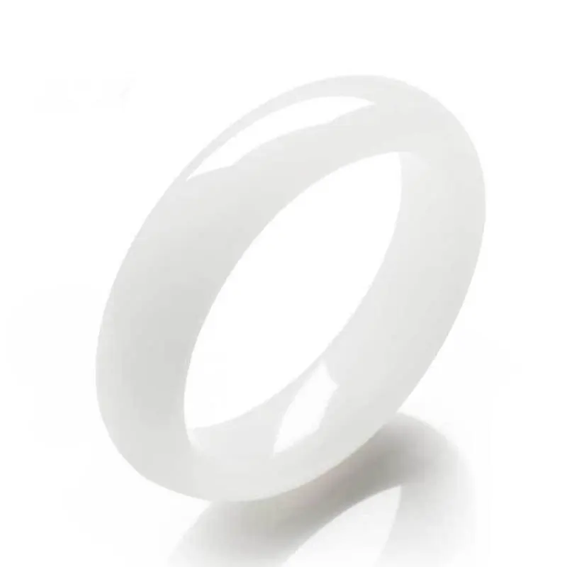 

Genuine Natural White Jade Bangle Bracelet Charm Jewellery Fashion Accessories Hand-Carved Lucky Amulet Gift for Women 56MM-64MM