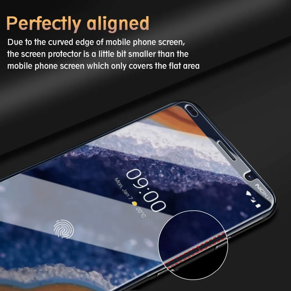 Для Nokia 9 Защитное стекло для 2 3 5 8 6 2017 9H закаленное PureView защита экрана|Защитные