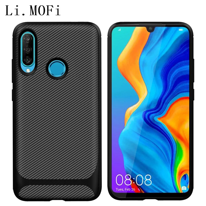 Для huawei P30 Lite Honor 20s чехол мягкий силиконовый из углеродного волокна ультратонкий