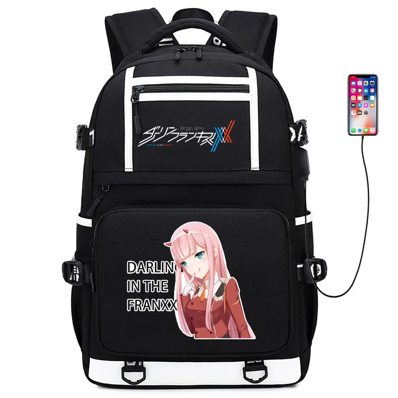 Рюкзак женский нейлоновый с USB-разъемом для зарядки ноутбука | Багаж и сумки