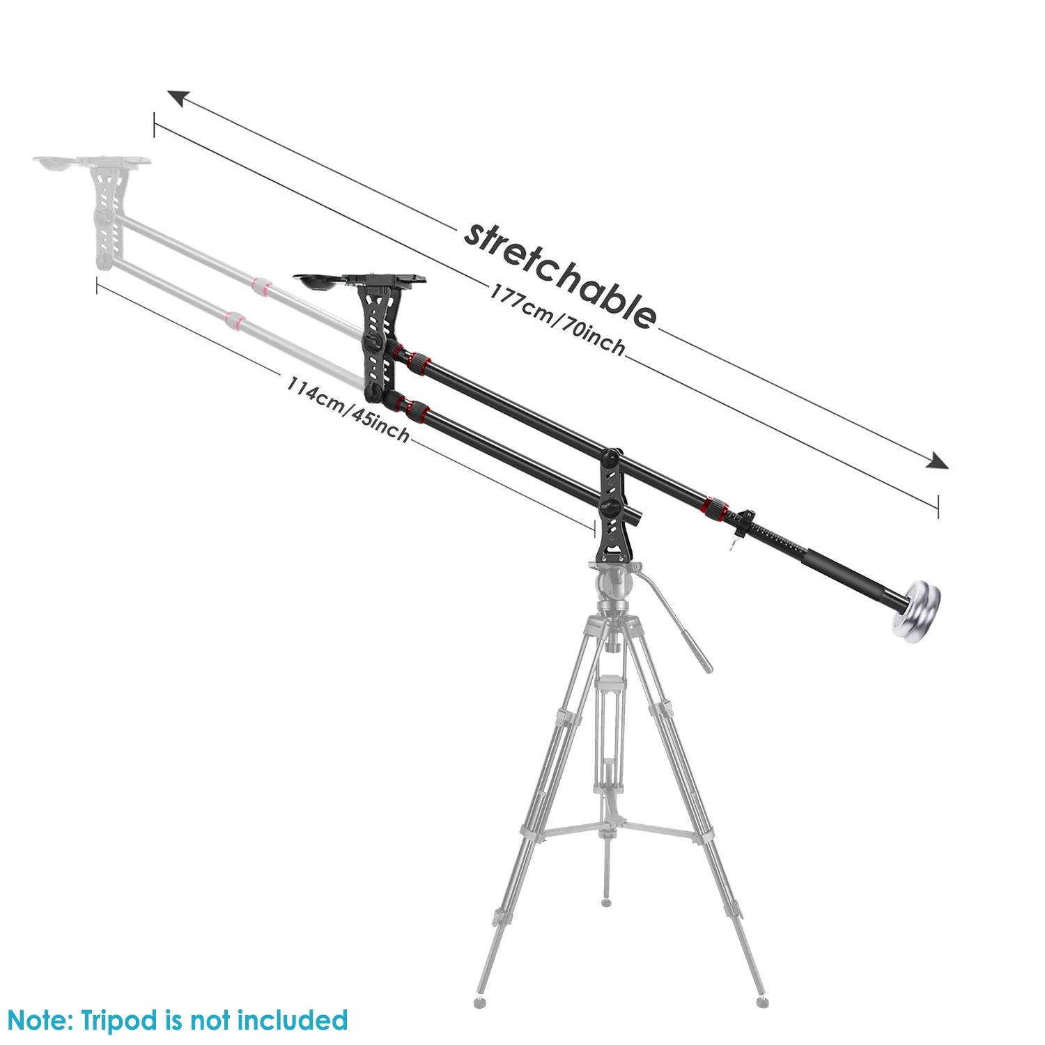 Подъемный кран для камеры Neewer 70 дюймов из алюминиевого сплава 1/4 и 3/8 дюйма |