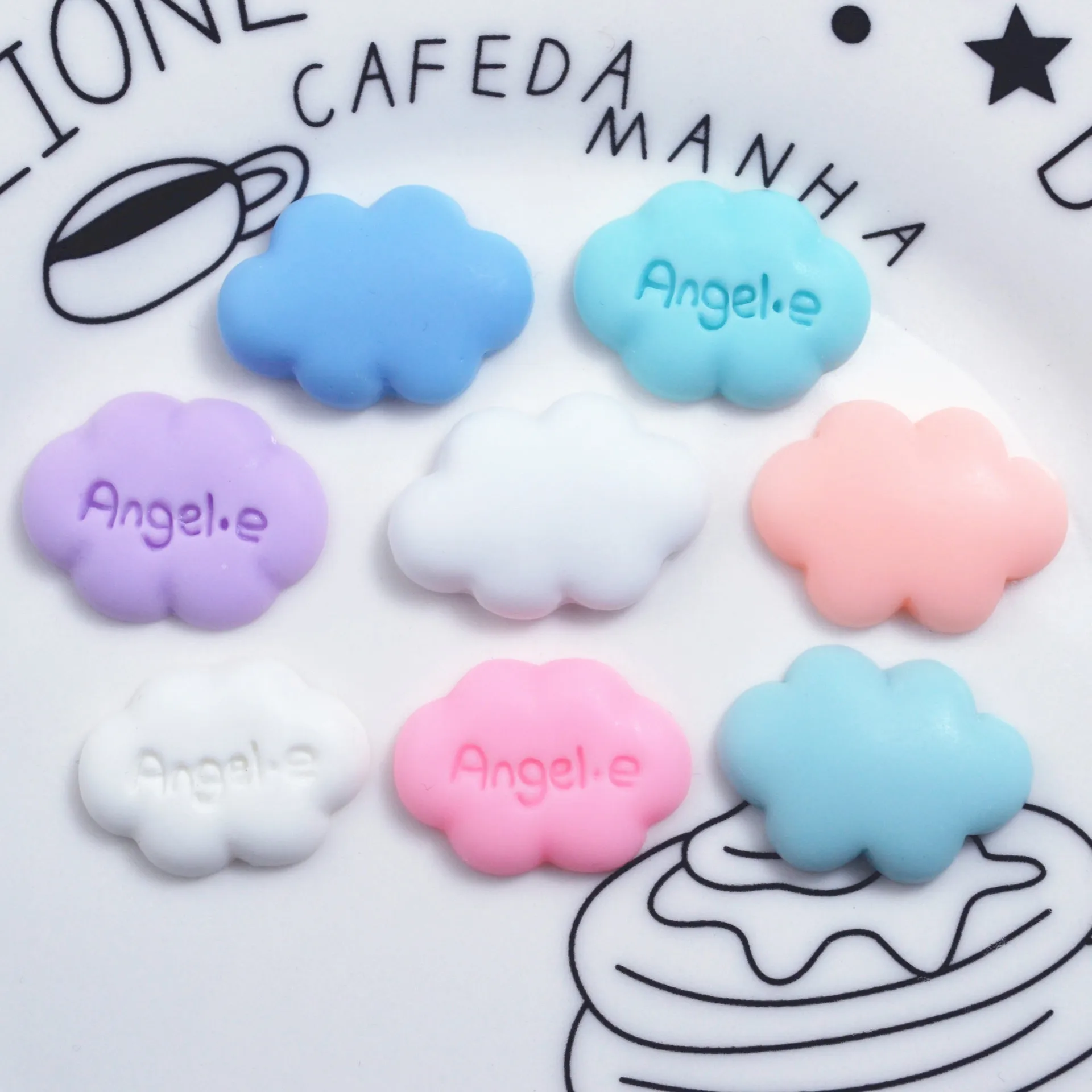 10 шт. облако Ангел Slime шармы смолы игрушки Пластилин клейкие аксессуары бусины