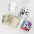 Милый блестящий мини-карман с 3 кольцами, дневник, журнал, журнал, ежедневник, сделай сам, папка для фотокарт, корейские школьные канцелярские принадлежности