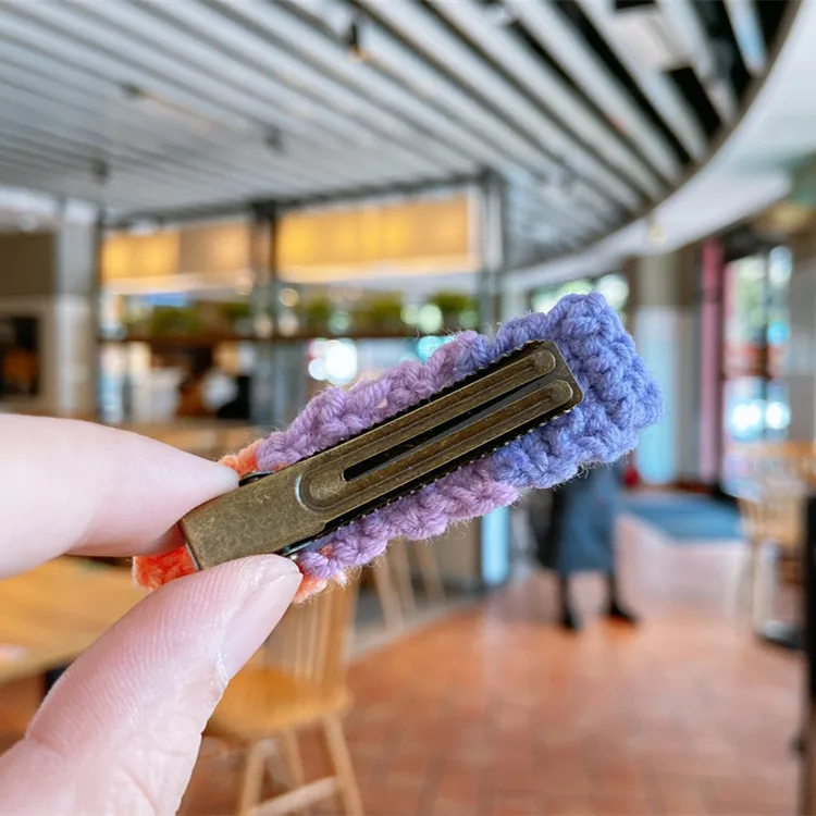

Free shipping Fashion Children Wool hairpins girl's cute Solid hairclips kids korea style side clip hair accessories