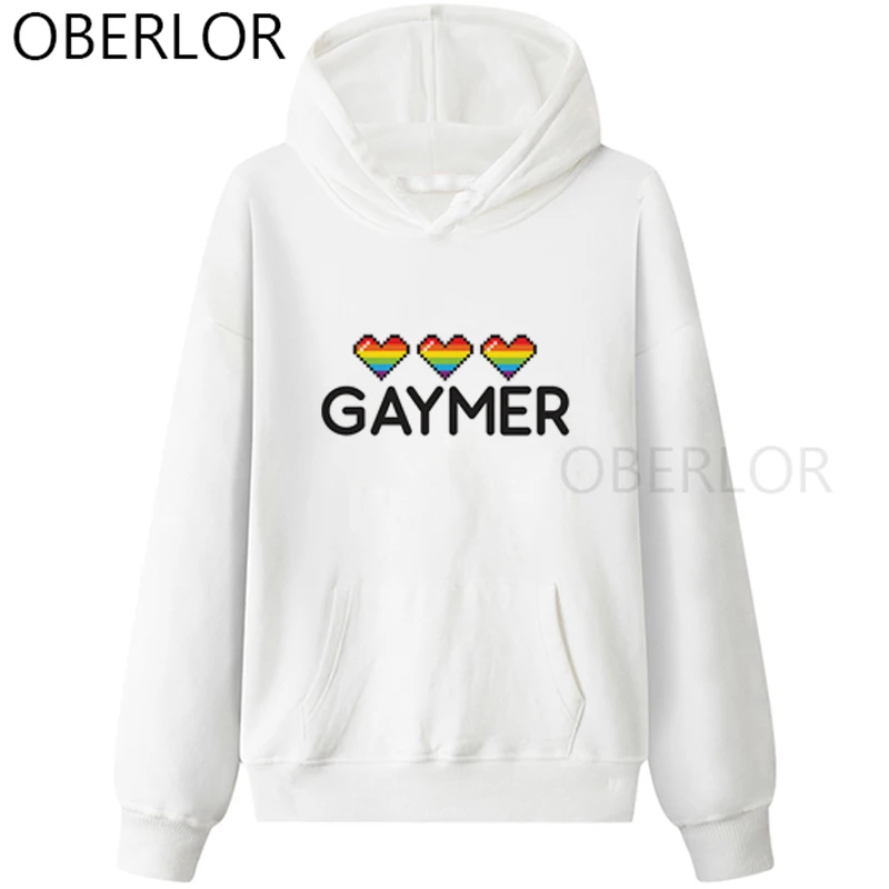 

Gaymer Heart LGBT Rainbow Tshirt Autumn Loose Print Woman Hoodies Casual Autumn Women Sweaters Loose Sweatshirts Womans Hoodies