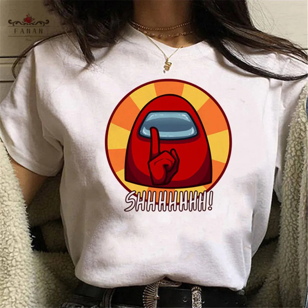 

New Game Among Us T-shirt Cartoon Kawaii Funny Tops for Women Harajuku Unisex Short Sleeve Anime Graphic Fashion New Tees
