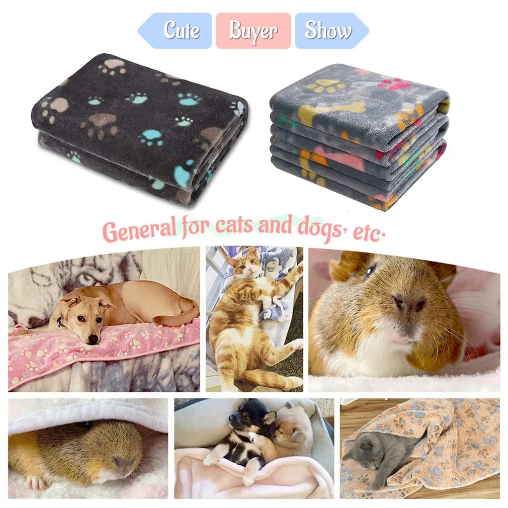 

New Sale Dog Claw Towel Rug Pet Mat Dog Bed Winter Warm Cat Coral Velvet Towel Blanket Sleeping Cover Towel Cushion Pet Supplies