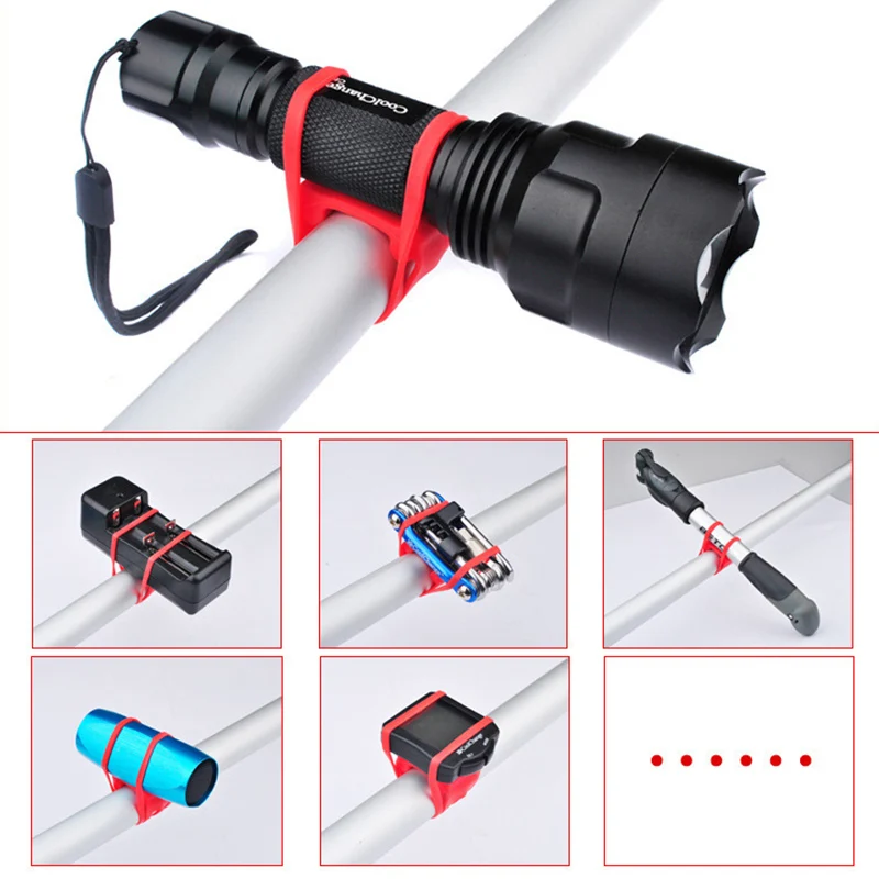 Silicone Rubber Band Ring Compact For Headlight Bicycle Speedmeter Bike Light Torch Perfect for Cycling Computer Fixer | Спорт и