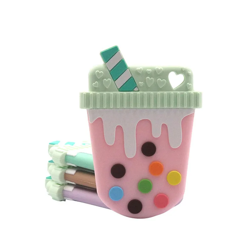 1 шт. детский силиконовый Прорезыватель для зубов молочный чай силиконовые